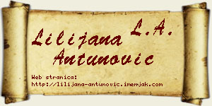 Lilijana Antunović vizit kartica